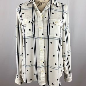 Ann Taylor LOFT | Sheer Button Down | xs